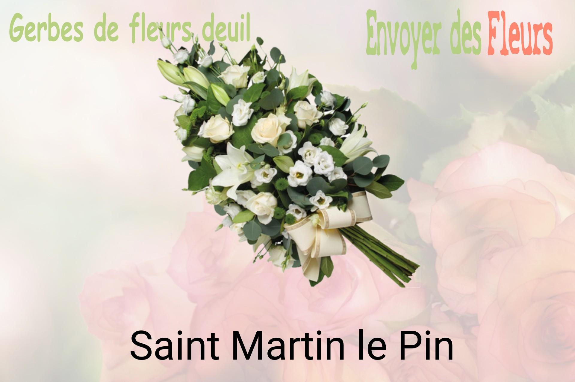 Gerbe de fleurs de deuil livrée à Saint-Martin-le-Pin